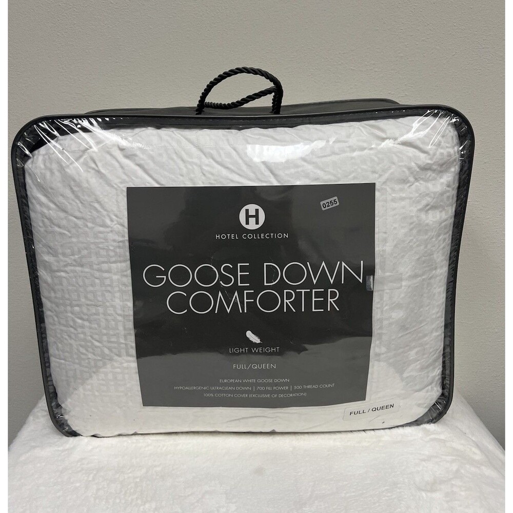 Hotel Collection European White Goose Down Full/Queen Lightweight Comforter